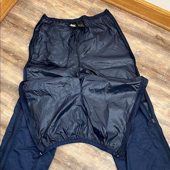 HH Helly Hansen VTG Navy Blue Weatherproof Shell Pants Men's Size XL Zip Sides - Picture 6 of 16